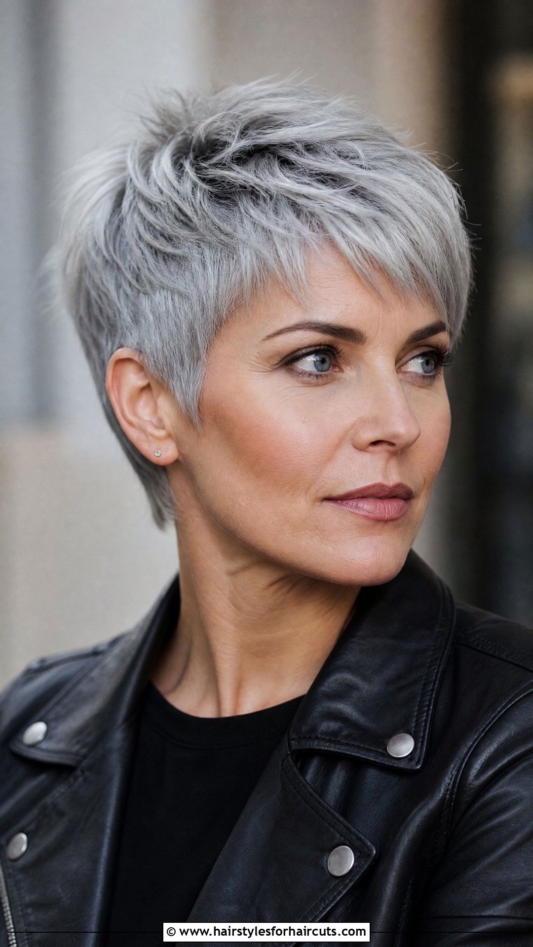 Ash Grey Pixie Cut - 25 dyed hairstyles for black hair - 25 dyed hairstyles for black hair