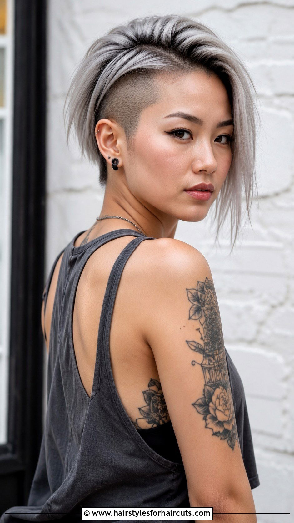 Asian Grey Undercut - 25 asian grey hairstyles - 25 asian grey hairstyles