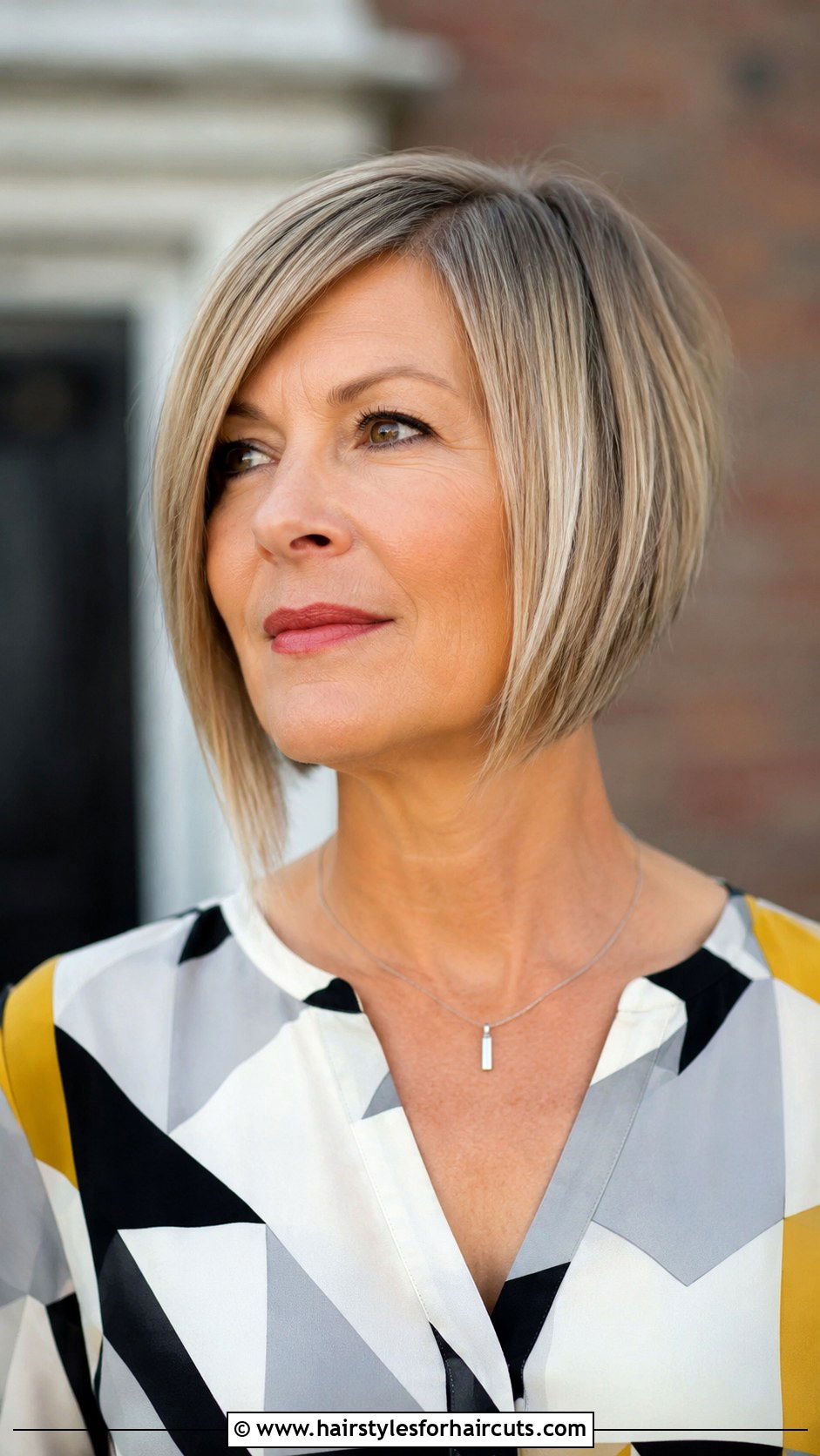 Asymmetrical Bob - 25 haircuts for thin hair women over 50 - 25 haircuts for thin hair women over 50