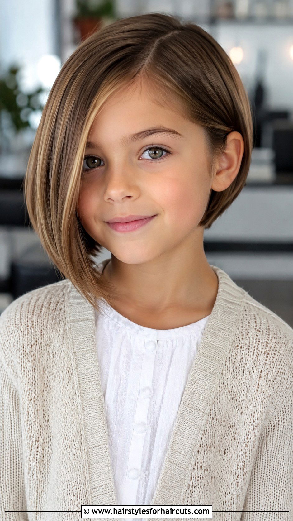 Asymmetrical Bob - 25 hairstyles for 7 year old girl - 25 hairstyles for 7 year old girl