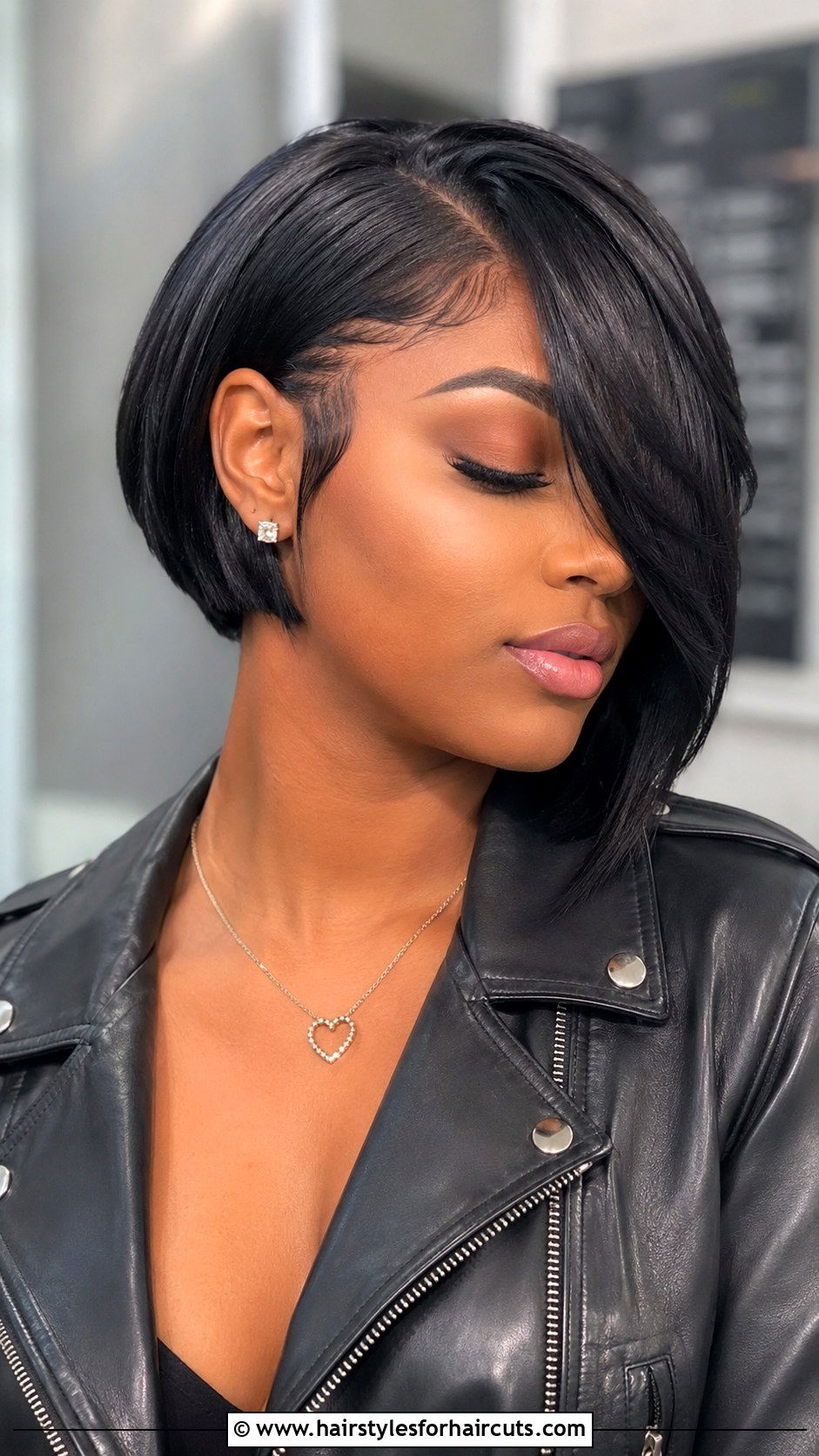 Asymmetrical Bob - 25 black women haircuts styles - 25 black women haircuts styles