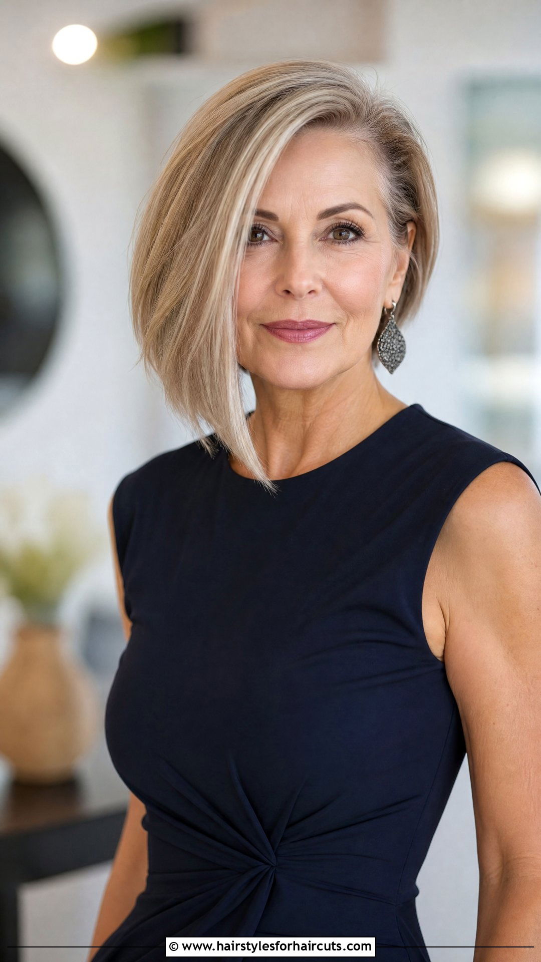Asymmetrical Bob - 25 womens haircuts over 50 thin hair - 25 women's haircuts over 50 thin hair