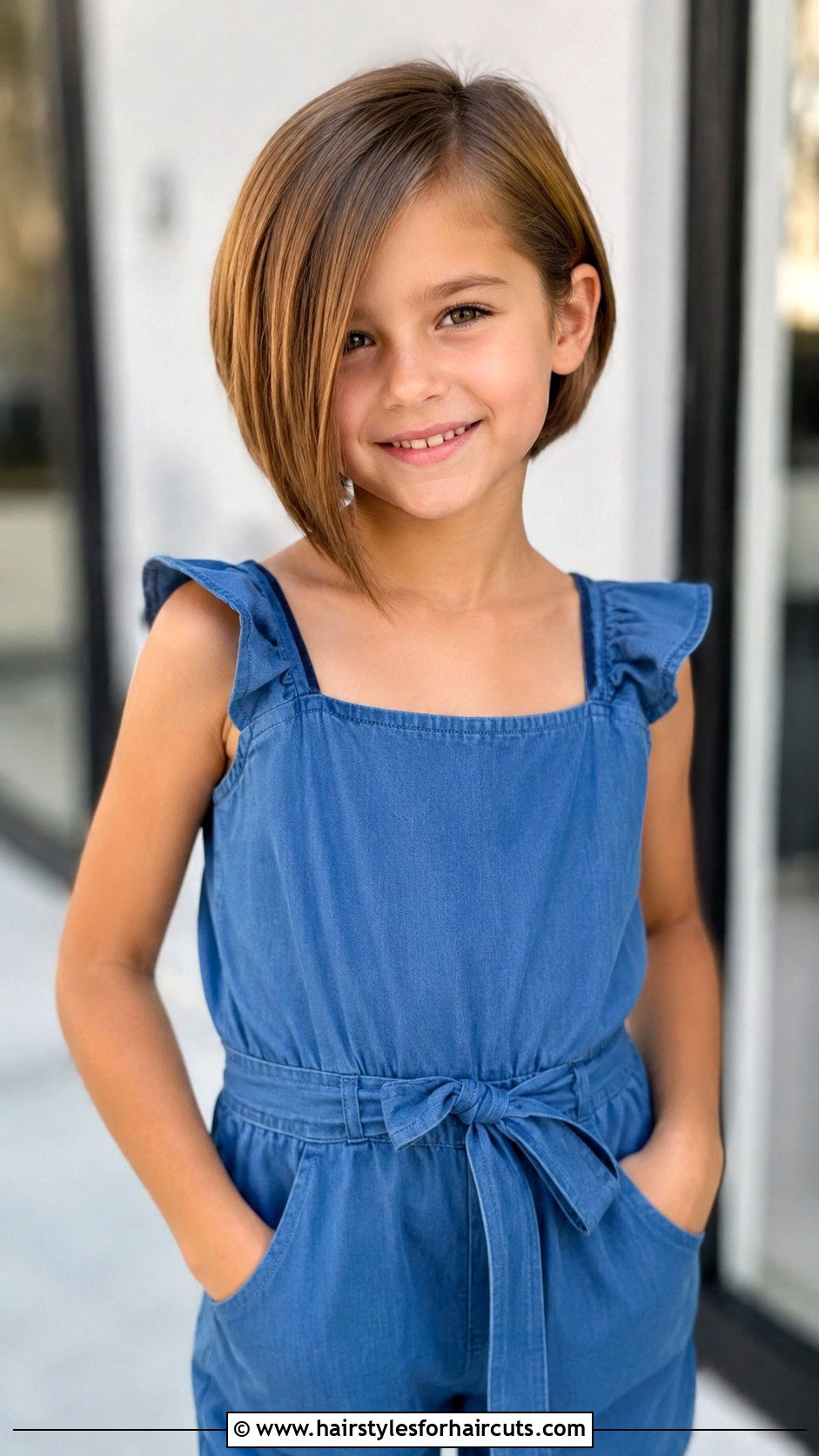 Asymmetrical Bob For Girls - 25 haircuts for kids - 25 haircuts for kids