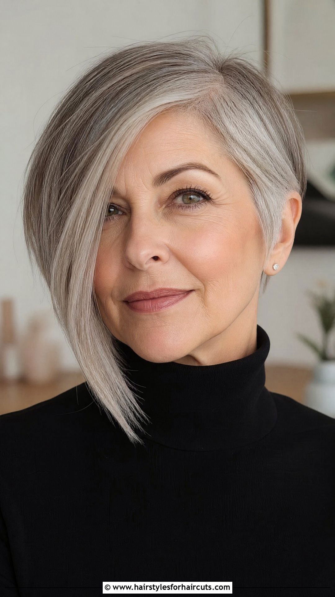 Asymmetrical Bob Haircut - 25 hairstyles for older women with thinning hair - 25 hairstyles for older women with thinning hair