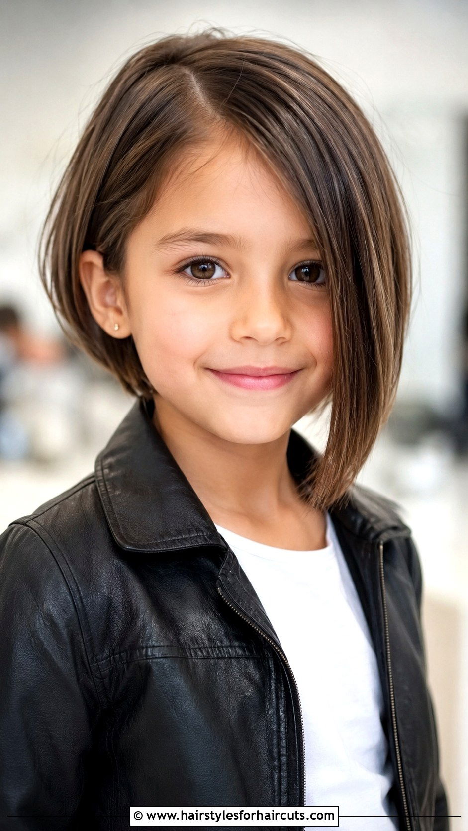 Asymmetrical Bob Haircut - 25 kids girls hairstyles - 25 kids girls hairstyles