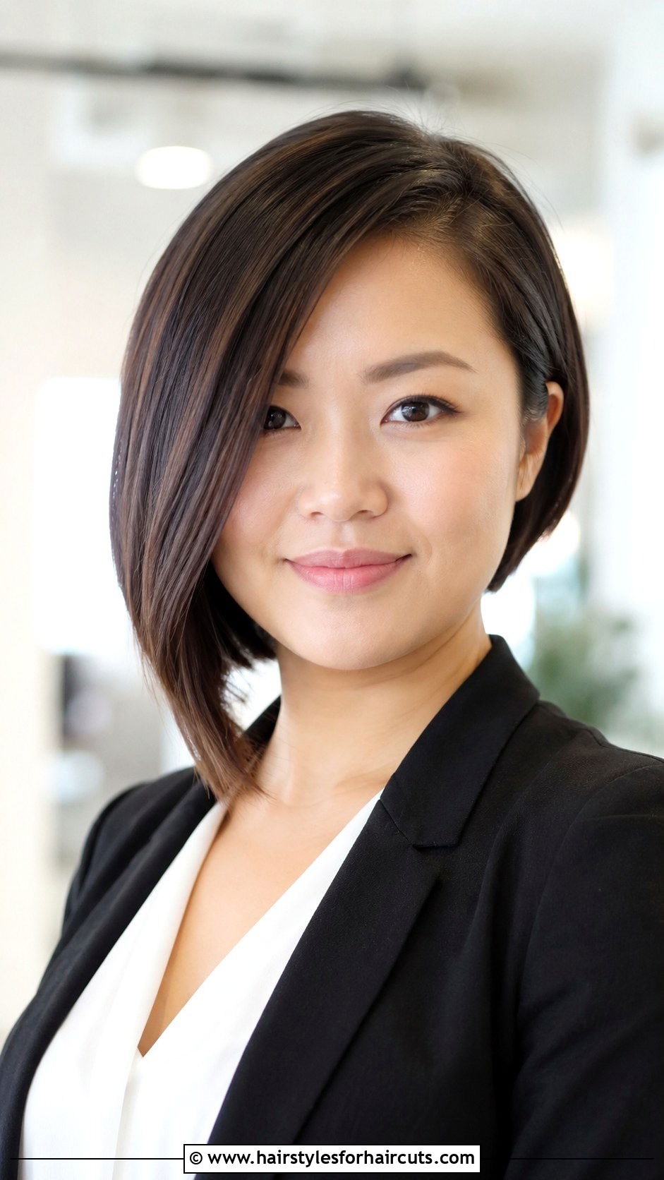 Asymmetrical Bob Haircut For Round Face - 25 face hairstyles - 25 face hairstyles