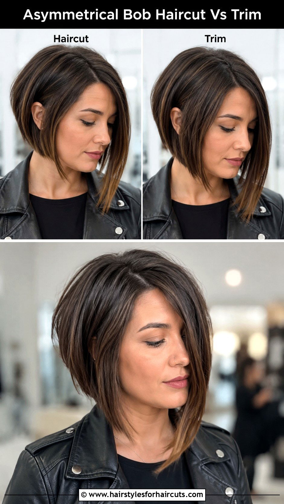 Asymmetrical Bob Haircut Vs Trim - 25 hair trim vs haircuts - 25 hair trim vs haircuts
