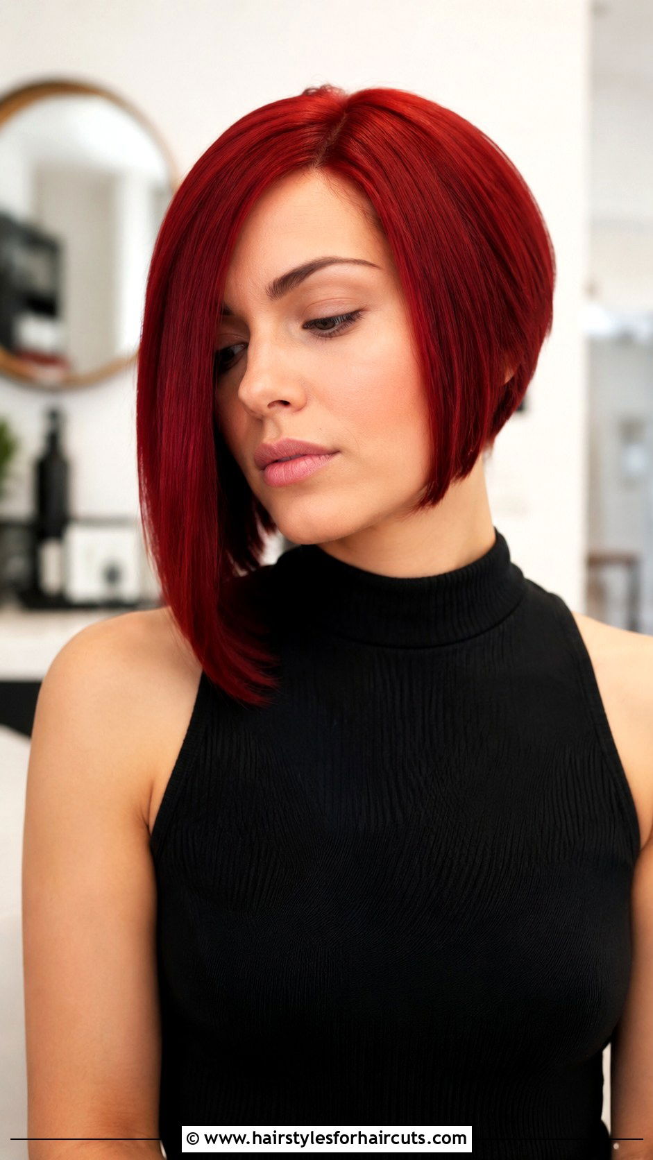 Asymmetrical Bob Red Wig - 25 red wig hairstyles - 25 red wig hairstyles