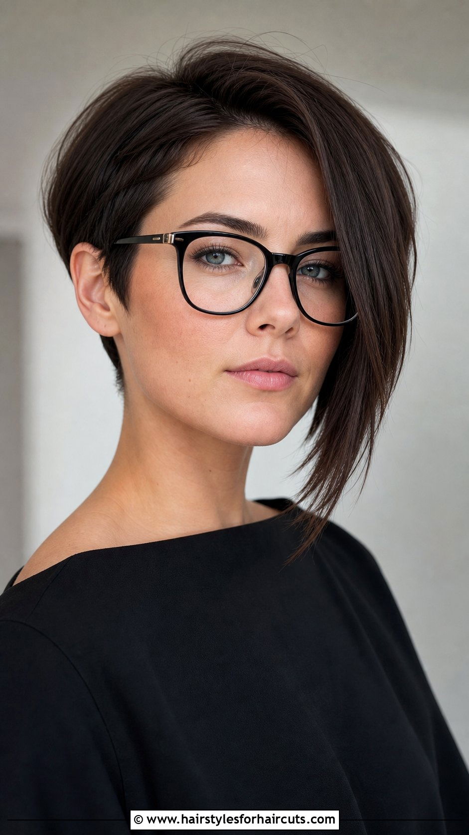Asymmetrical Bob With Glasses - 25 hairstyles for women with glasses - 25 hairstyles for women with glasses