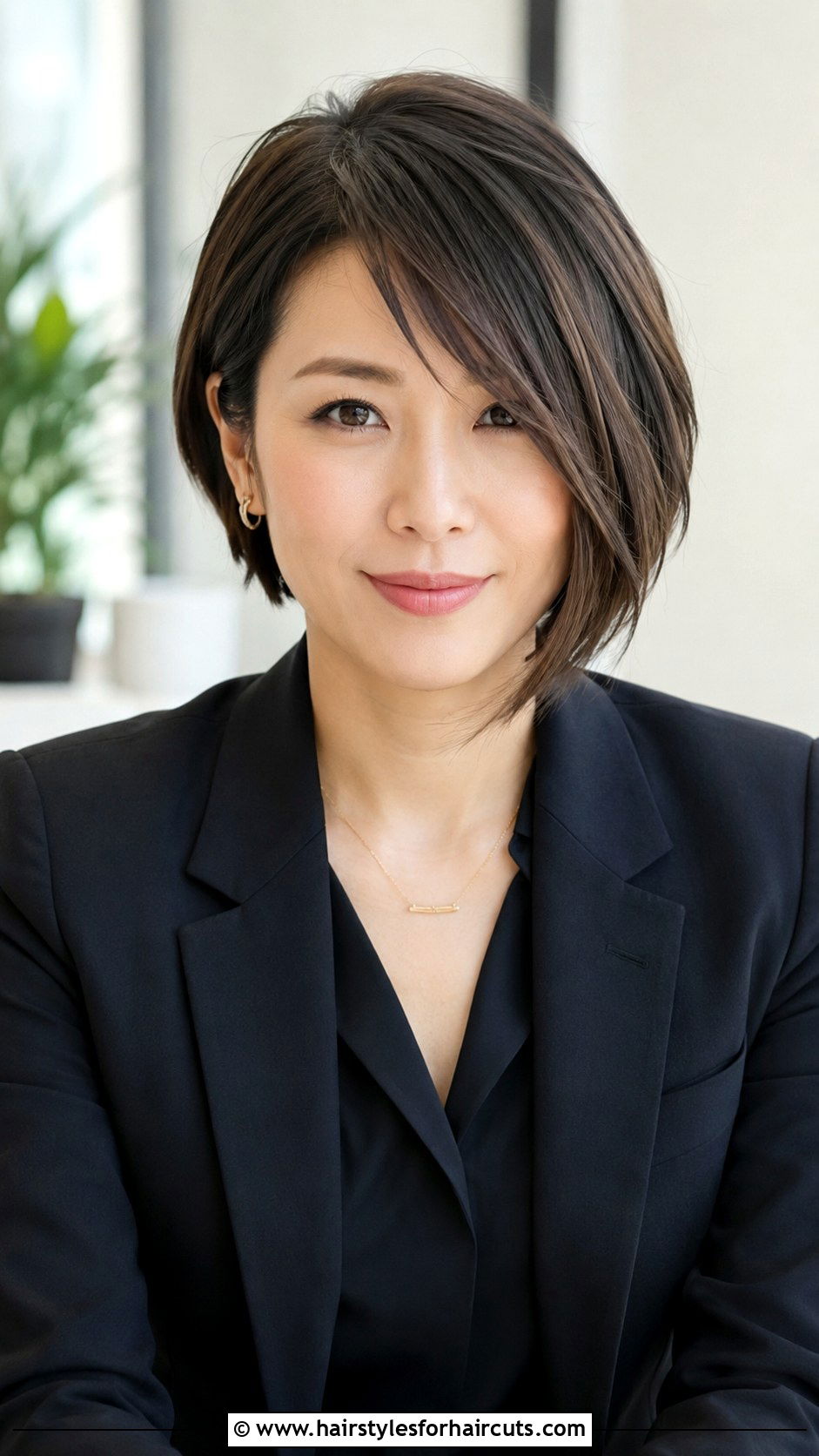 Asymmetrical Bob With Side Bangs - 25 womens hairstyles with bangs - 25 womens hairstyles with bangs