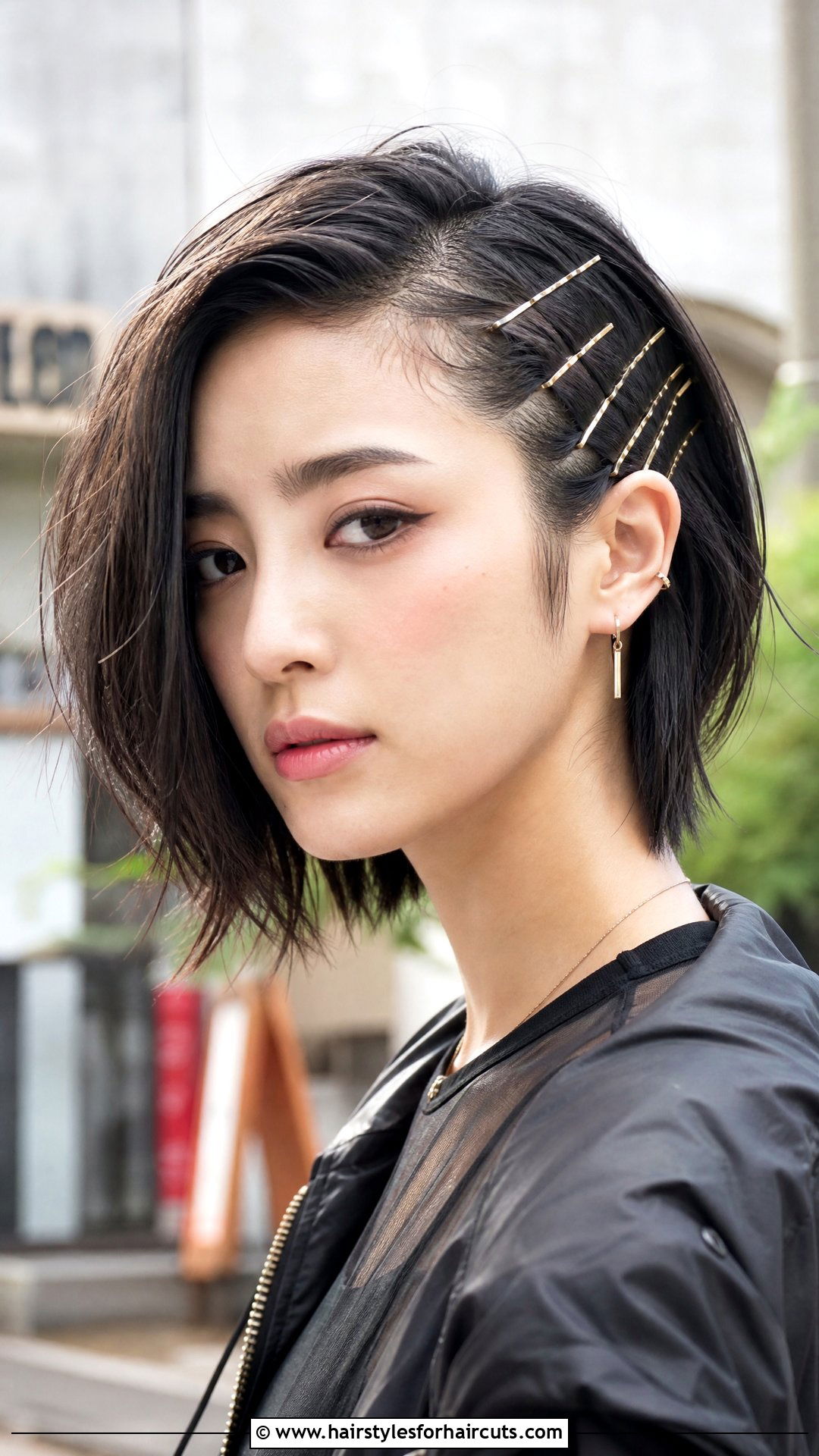 Asymmetrical Bobby Pin Short Hair - 25 short hair bobby pin hairstyles - 25 short hair bobby pin hairstyles