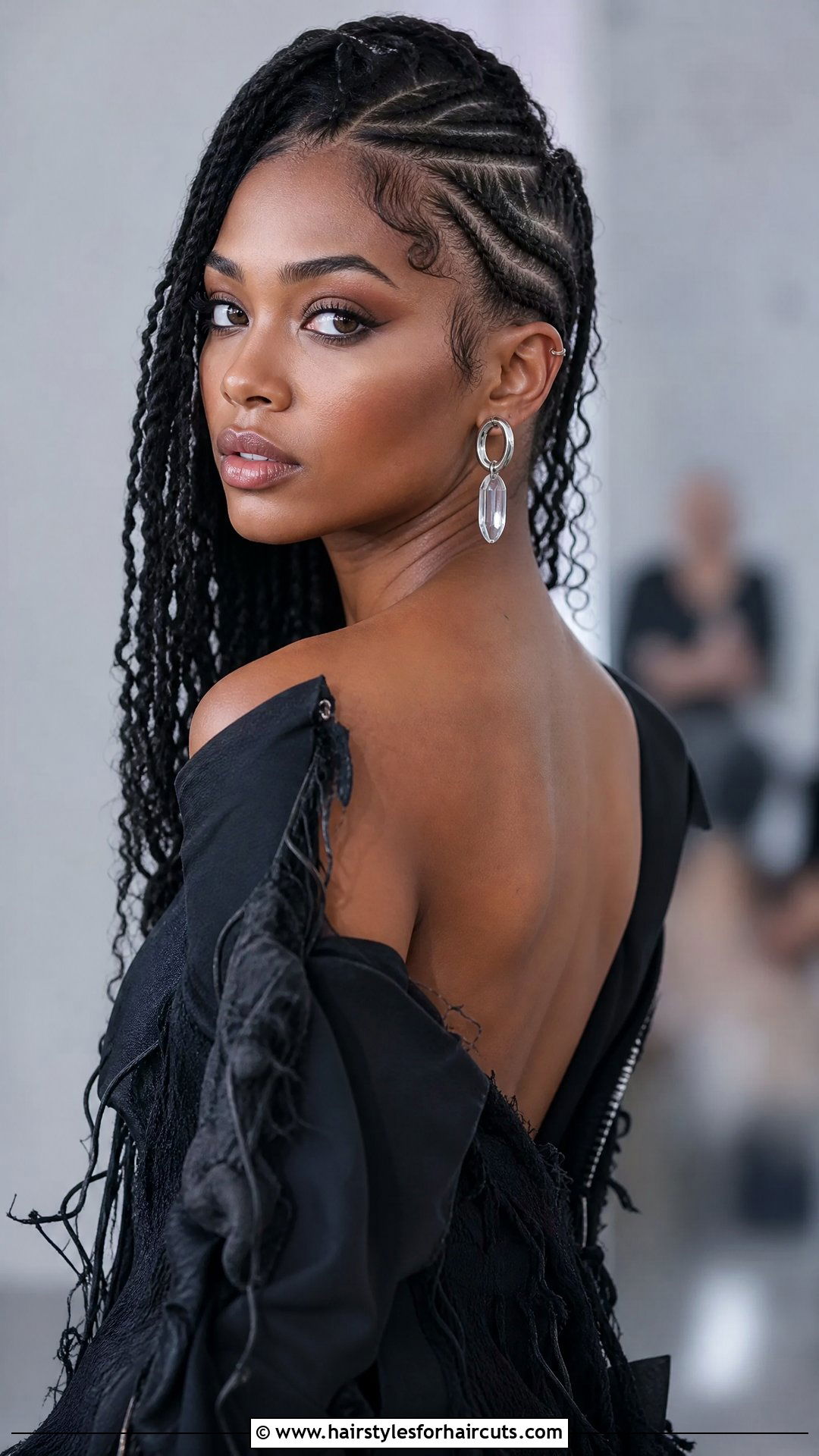 Asymmetrical Cornrows With Twist Drop - 25 protective hairstyles cornrow natural hair twist - 25 protective hairstyles cornrow natural hair twist
