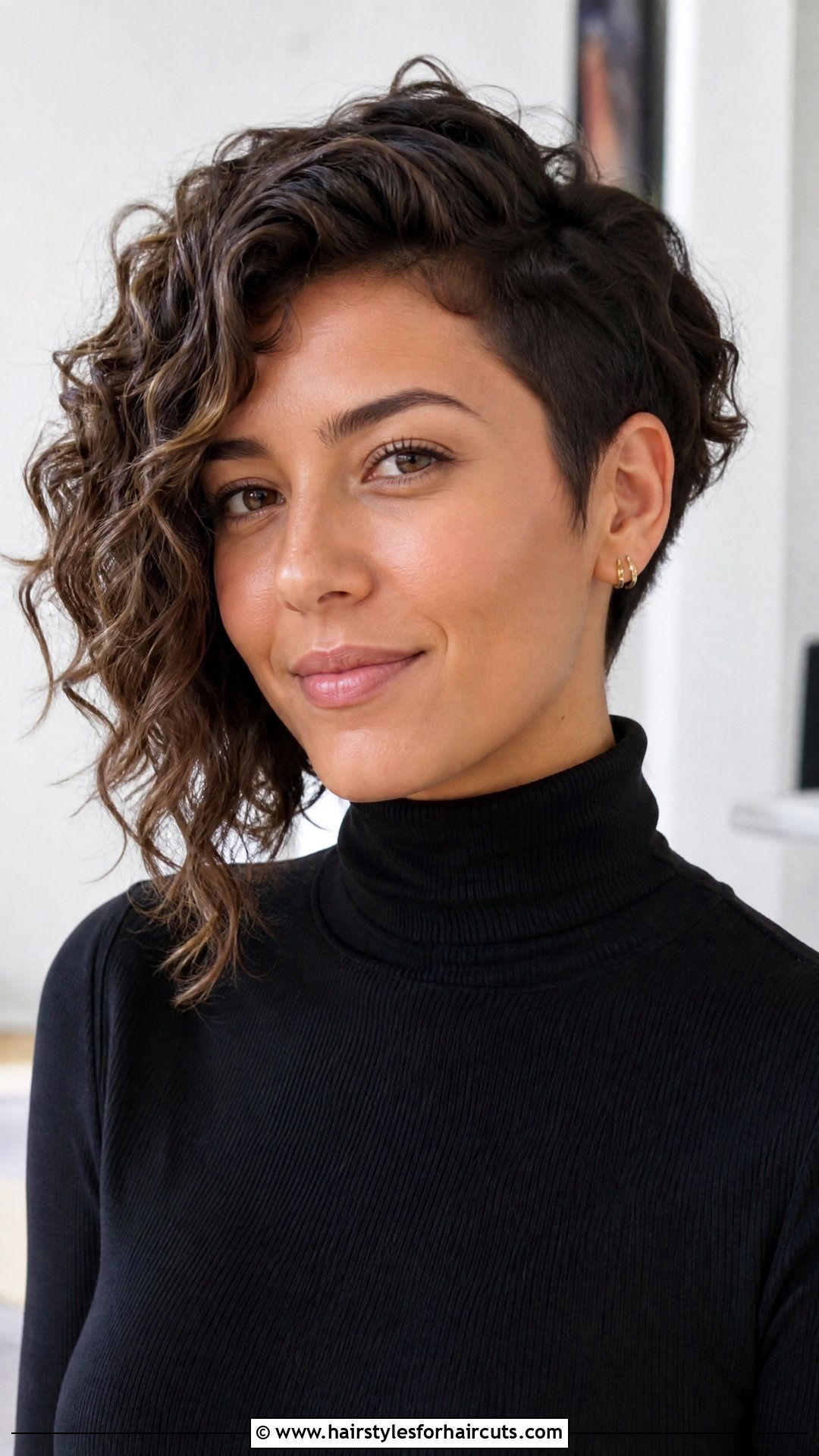 Asymmetrical Curly Bob - 25 really thin curly hairstyles - 25 really thin curly hairstyles