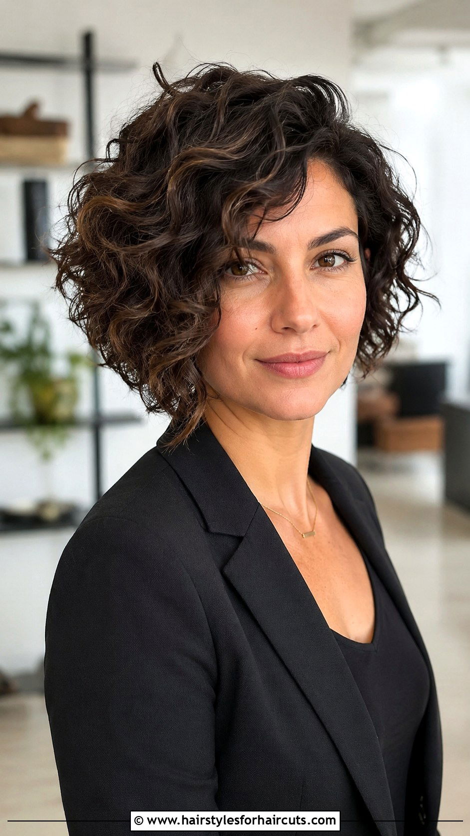 Asymmetrical Curly Bob - 25 curly haircuts nashville - 25 curly haircuts nashville