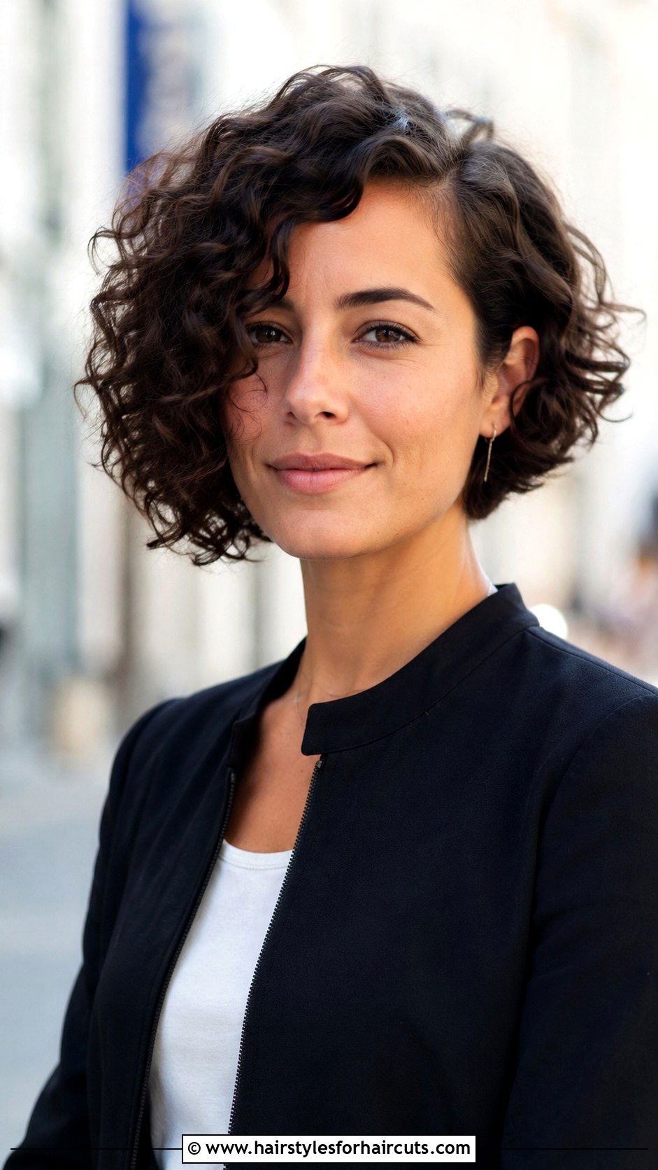 Asymmetrical Curly Bob - 25 curly hairstyles for square face - 25 curly hairstyles for square face
