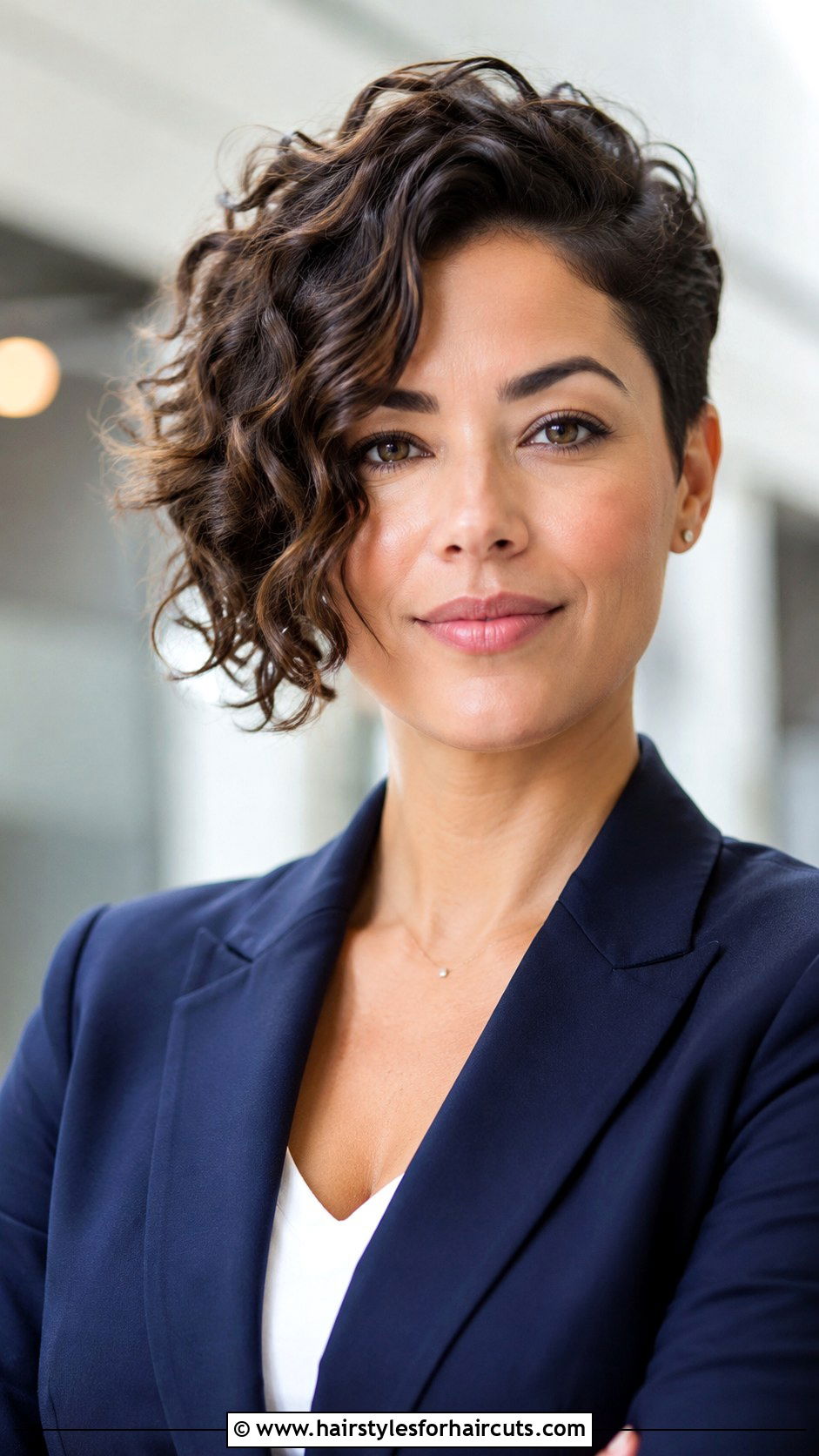 Asymmetrical Curly Bob - 25 curly hairstyles for thin hair - 25 curly hairstyles for thin hair