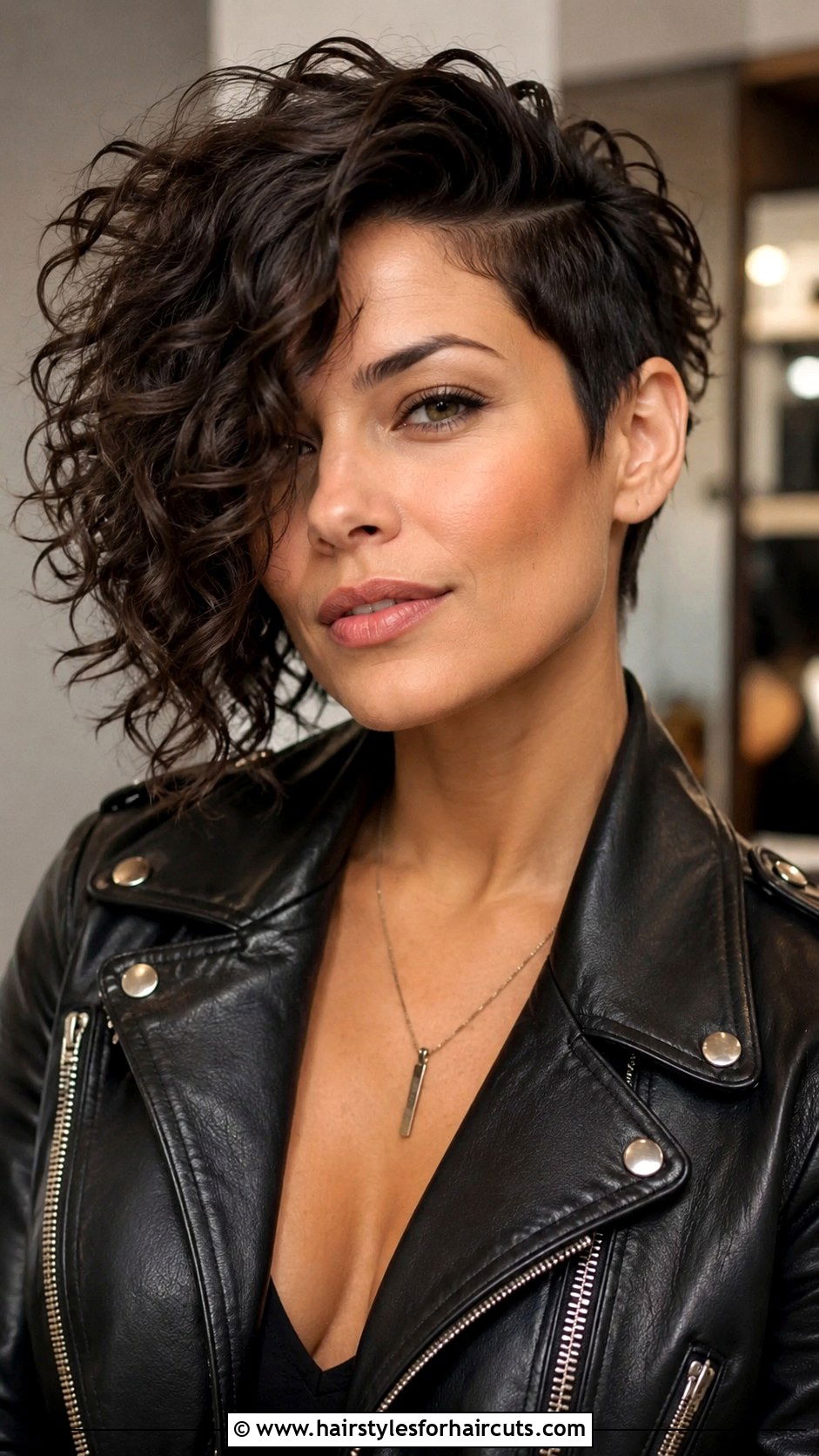 Asymmetrical Curly Bob - 25 fine curly hair haircuts - 25 fine curly hair haircuts