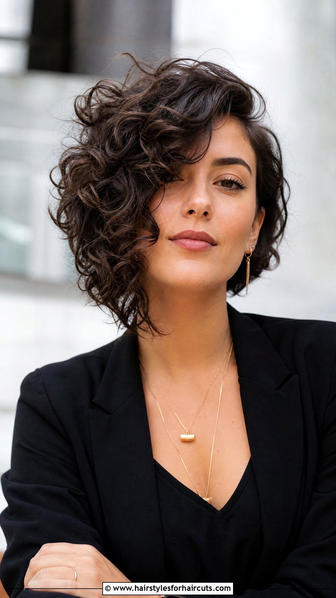 Asymmetrical Curly Bob - 25 best haircuts for curly hair - 25 best haircuts for curly hair