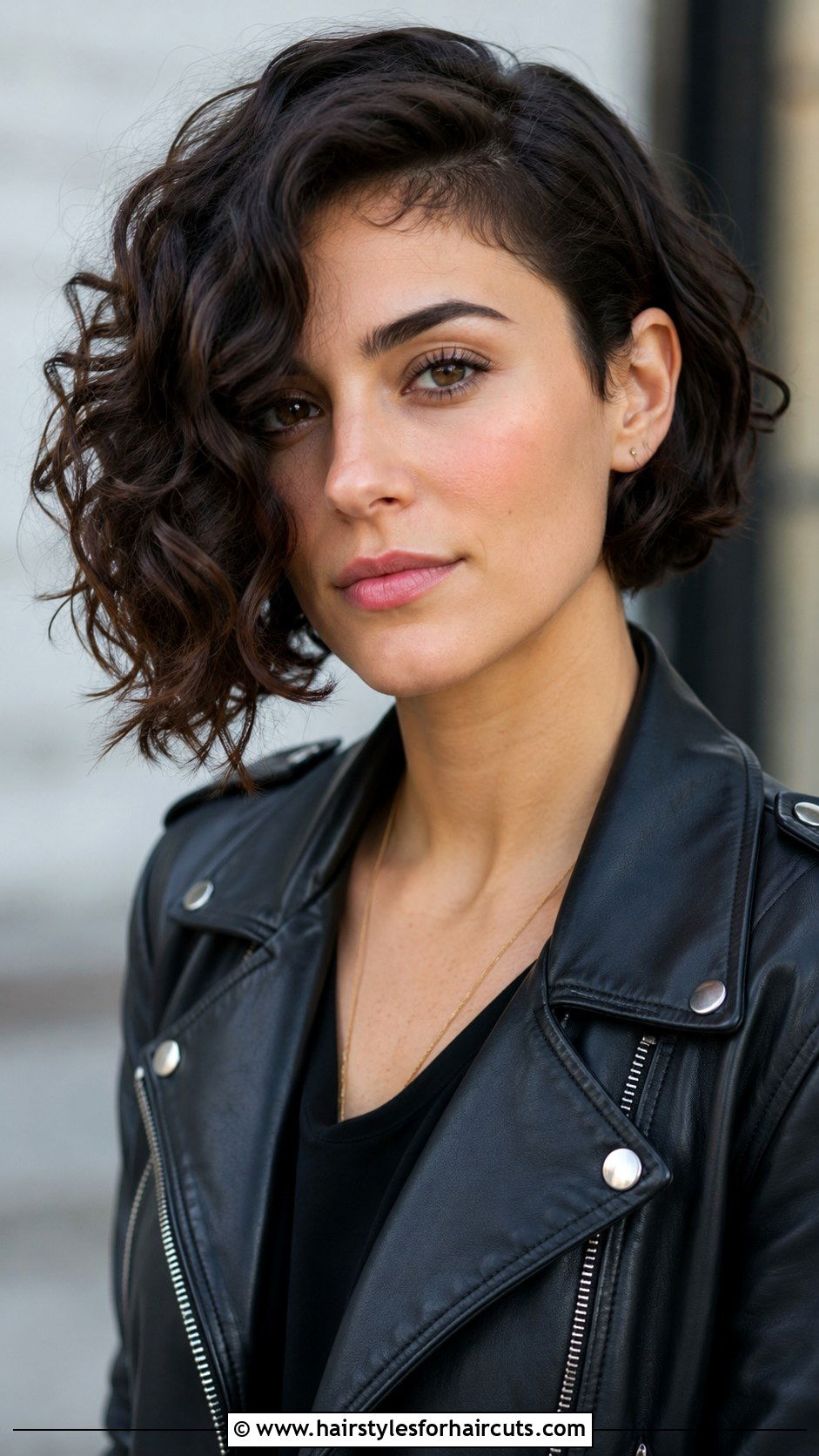 Asymmetrical Curly Bob - 25 best haircuts for thinning curly hair - 25 best haircuts for thinning curly hair