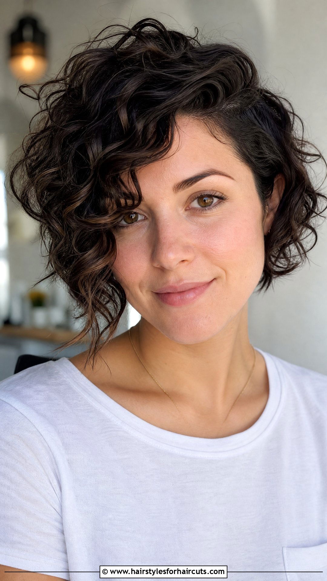 Asymmetrical Curly Bob - 25 sam haircuts - 25 sam haircuts