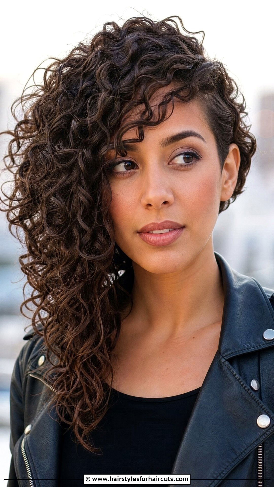 Asymmetrical Curly Bob Haircut - 25 bob haircuts natural hair - 25 bob haircuts natural hair