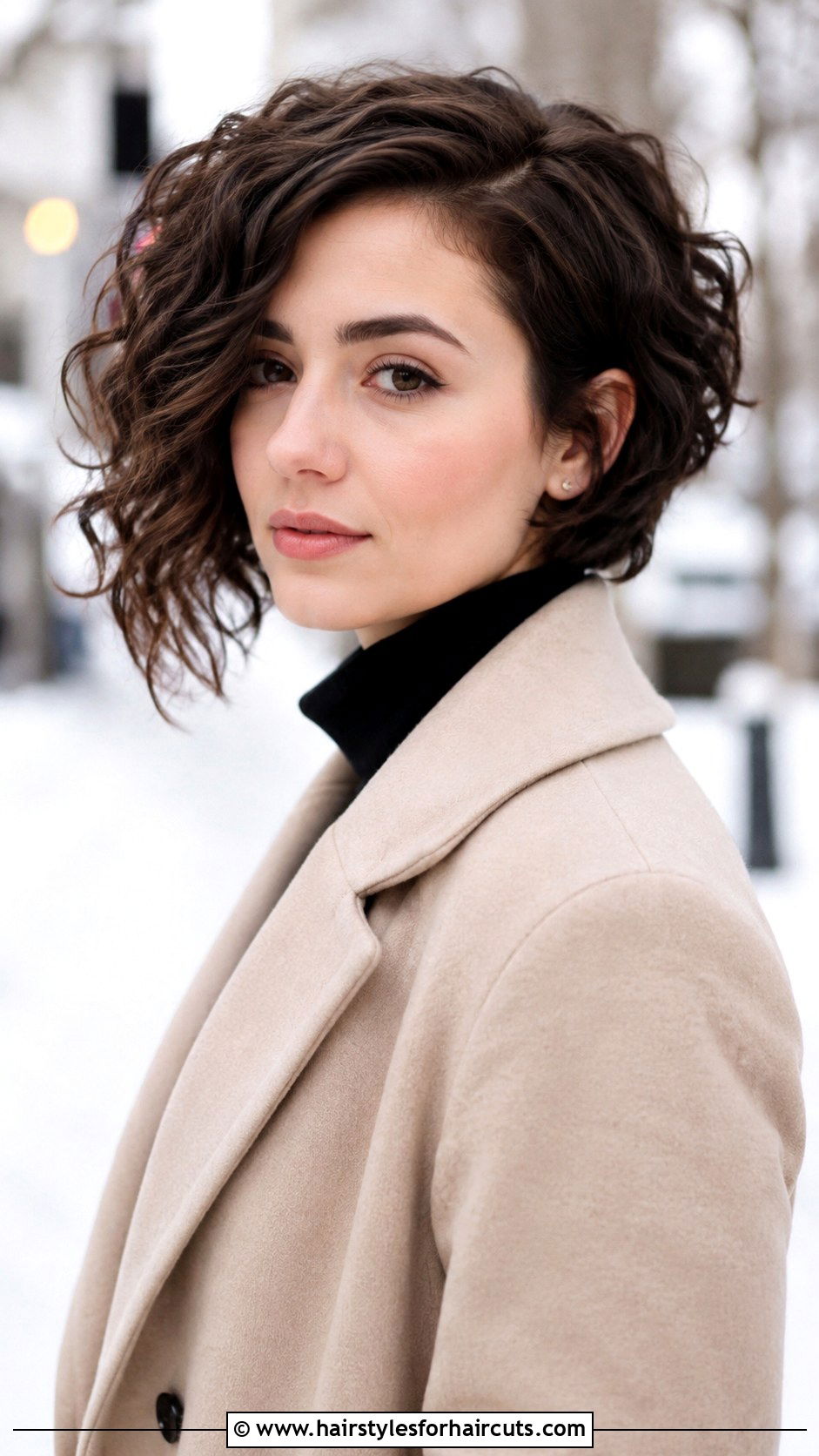 Asymmetrical Curly Bob Haircut - 25 curly hairstyles girls - 25 curly hairstyles girls