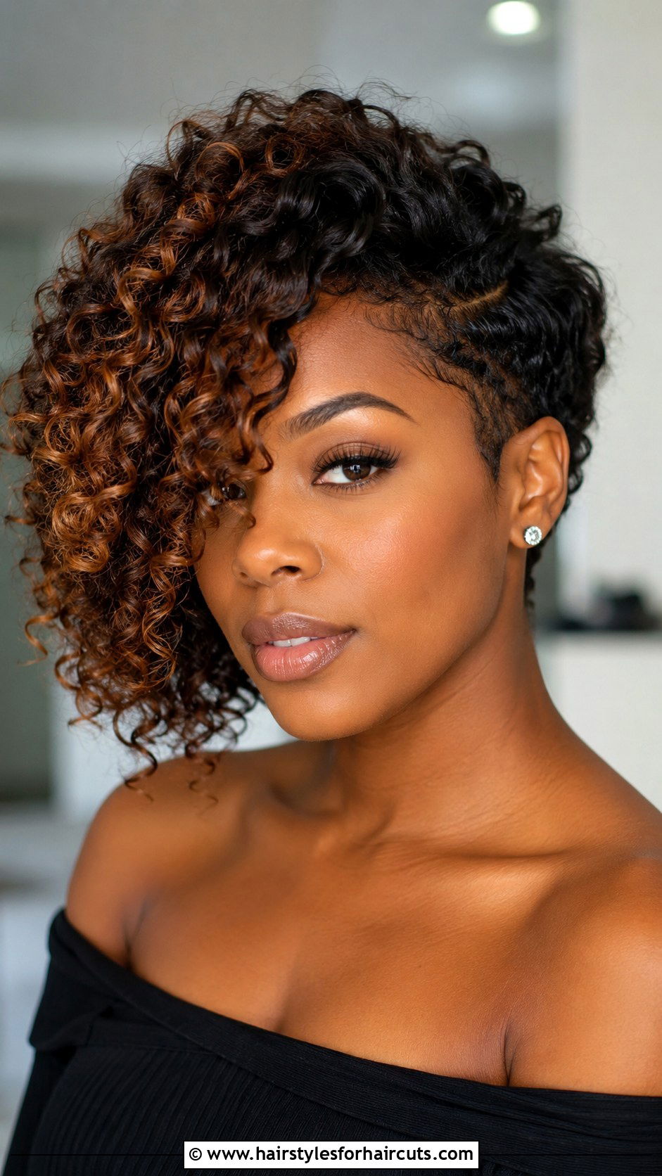 Asymmetrical Curly Cut - 25 short curly hairstyles for black women - 25 short curly hairstyles for black women