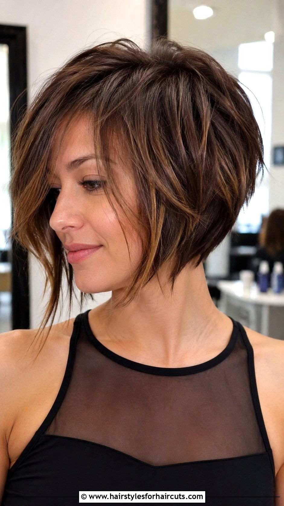 Asymmetrical Layered Bob - 25 layer bob haircuts - 25 layer bob haircuts