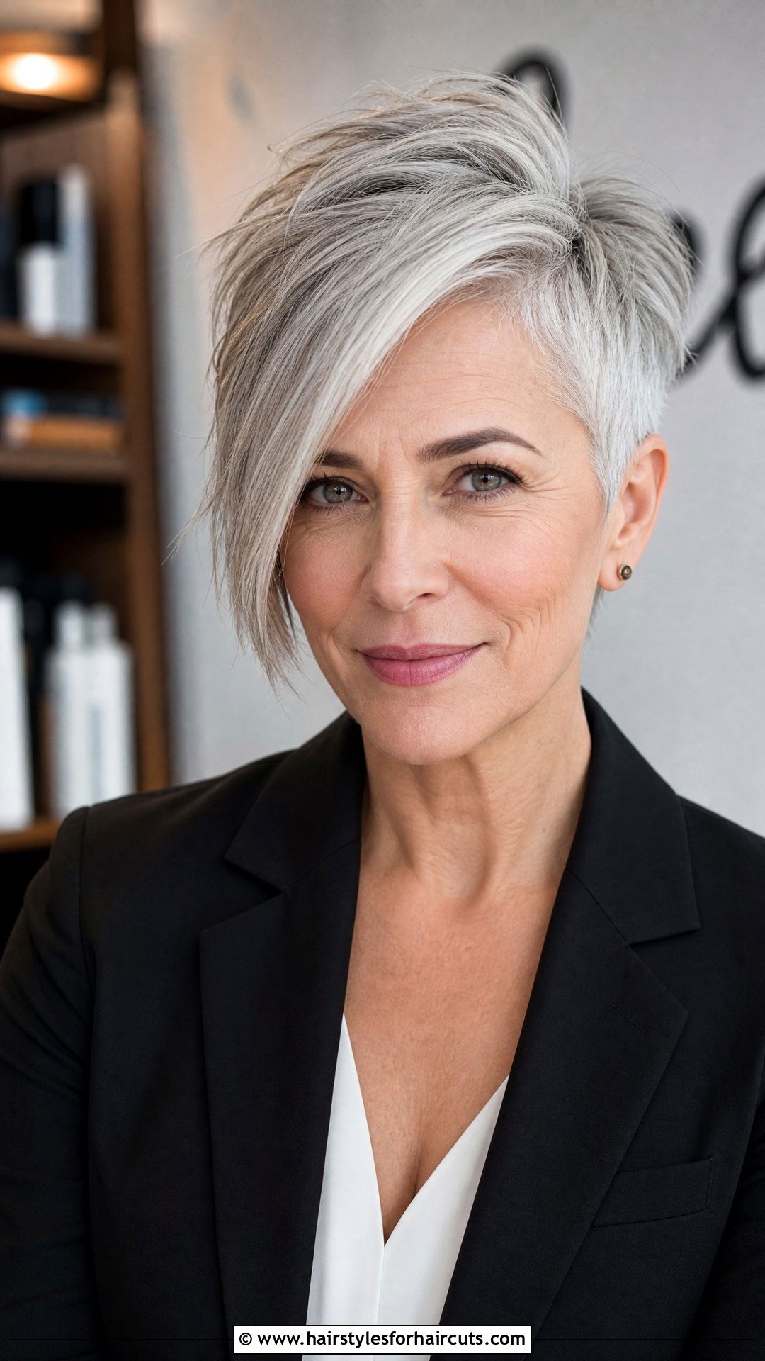 Asymmetrical Pixie For Gray Hair - 25 pixie haircuts for gray hair - 25 pixie haircuts for gray hair