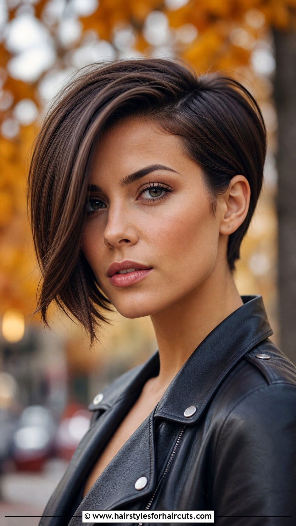 Asymmetrical Short Brown Bob - 25 short brown haircuts - 25 short brown haircuts