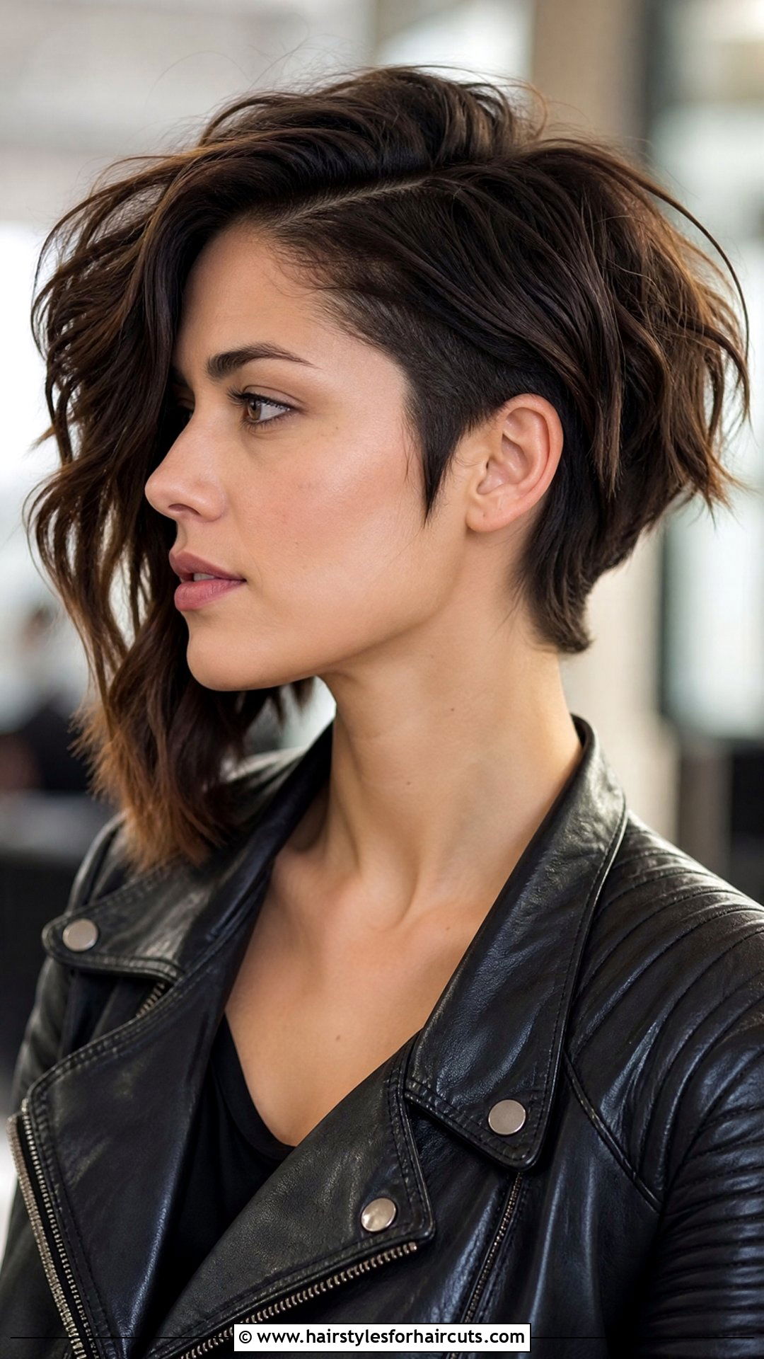 Asymmetrical Wedge Haircut - 25 wedge haircuts for wavy hair - 25 wedge haircuts for wavy hair