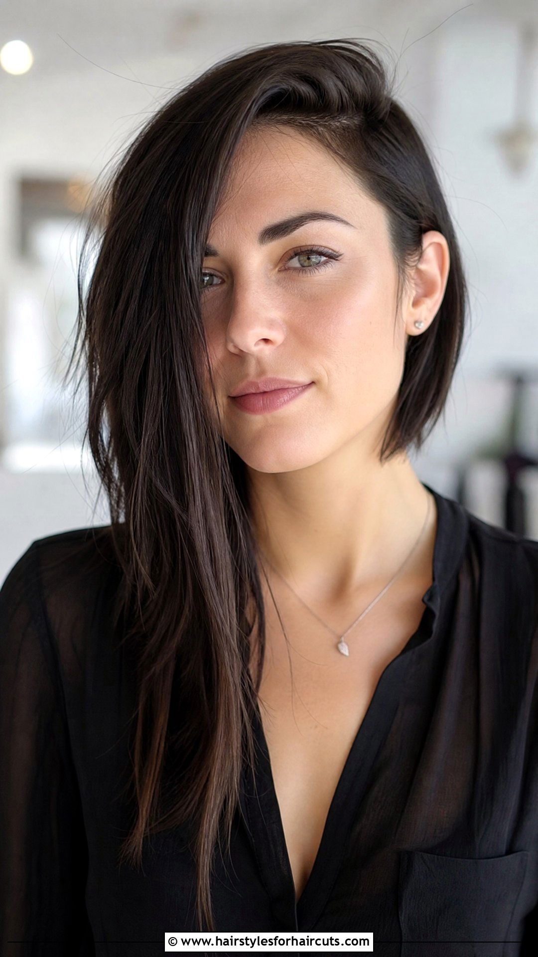 Asymmetrical Witch Lob - 25 witch hairstyles for short hair - 25 witch hairstyles for short hair