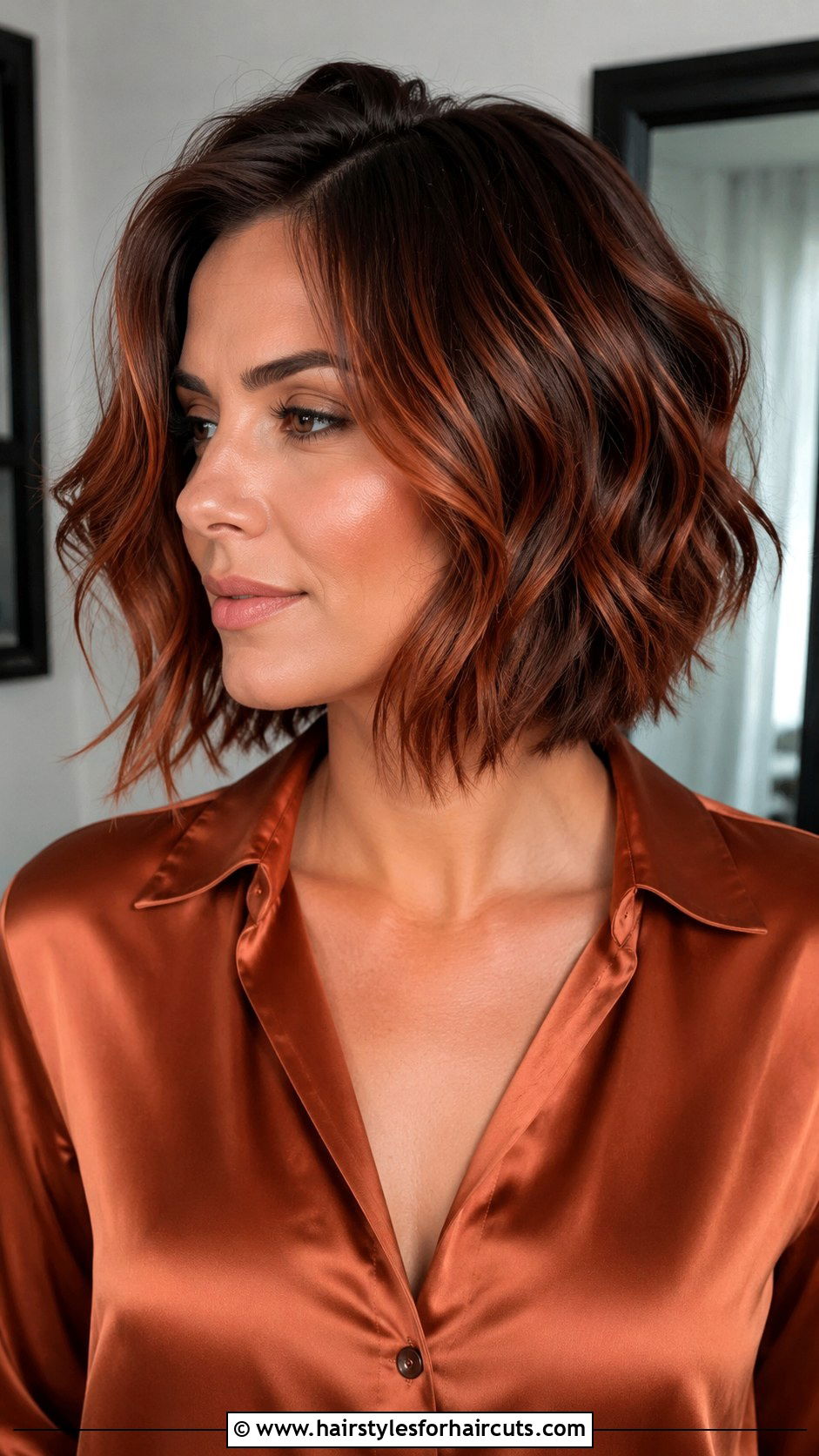 Auburn Balayage Bob - 25 auburn haircuts - 25 auburn haircuts