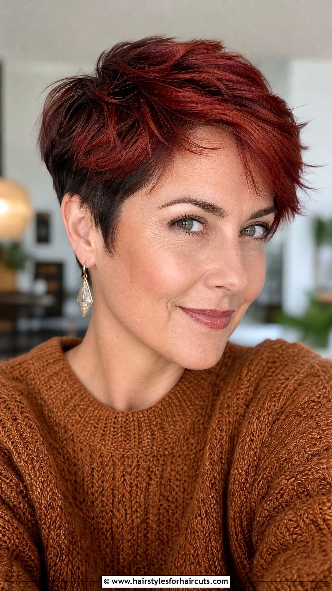 Auburn Ombre Pixie Cut - 25 ombre hairstyles for short hair - 25 ombre hairstyles for short hair