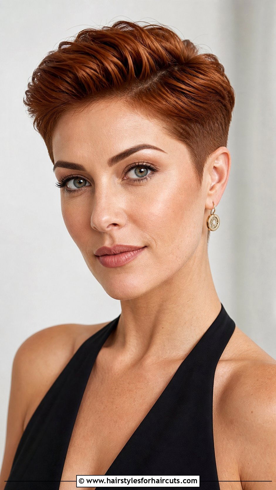 Auburn Tapered Cut - 25 short red hairstyles - 25 short red hairstyles