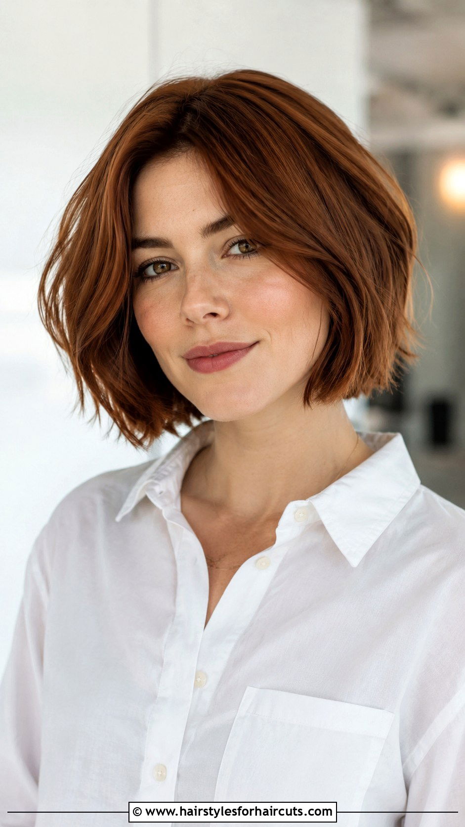Auburn Textured Bob - 25 auburn haircuts - 25 auburn haircuts