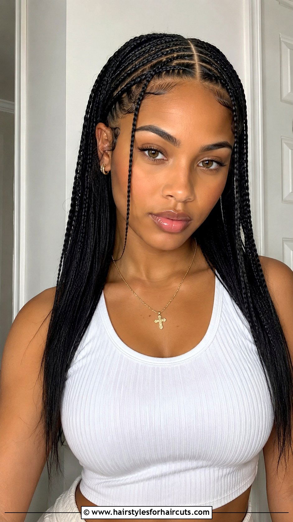 Baby Braids With Middle Part - 25 2000s hairstyles - 25 2000s hairstyles