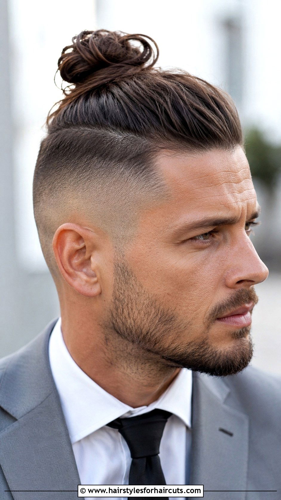 Bald Fade With Long Top Knot - 25 fade haircuts with long hair - 25 fade haircuts with long hair
