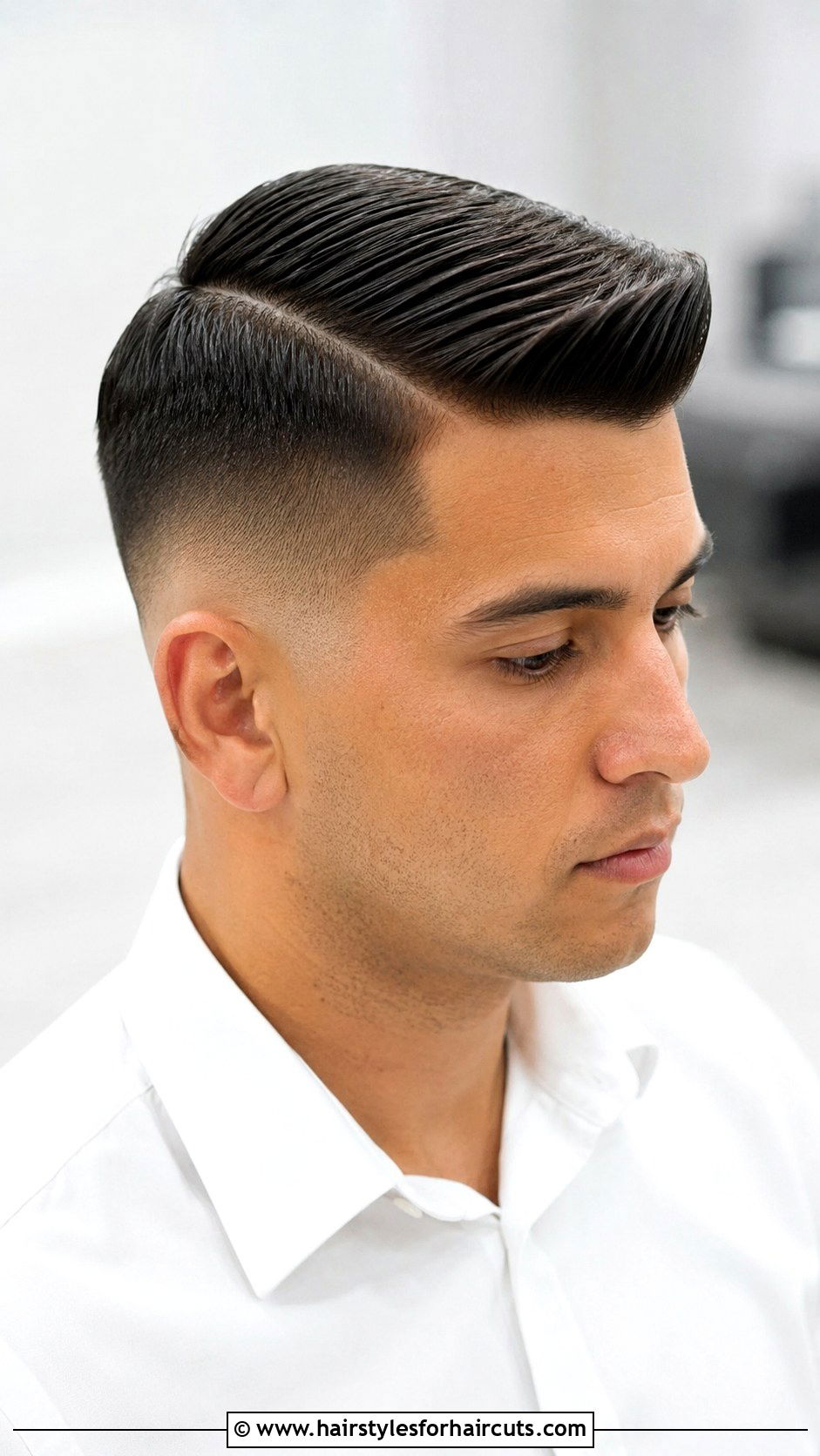 Bald Fade With Slick Back - 25 fade haircuts - 25 fade haircuts