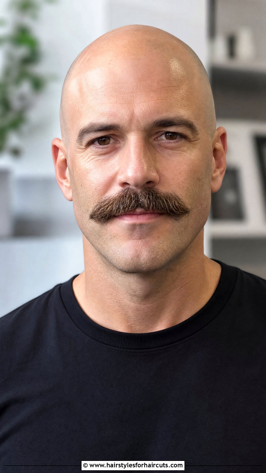 Bald Head With Mustache - 25 mustache haircuts - 25 mustache haircuts