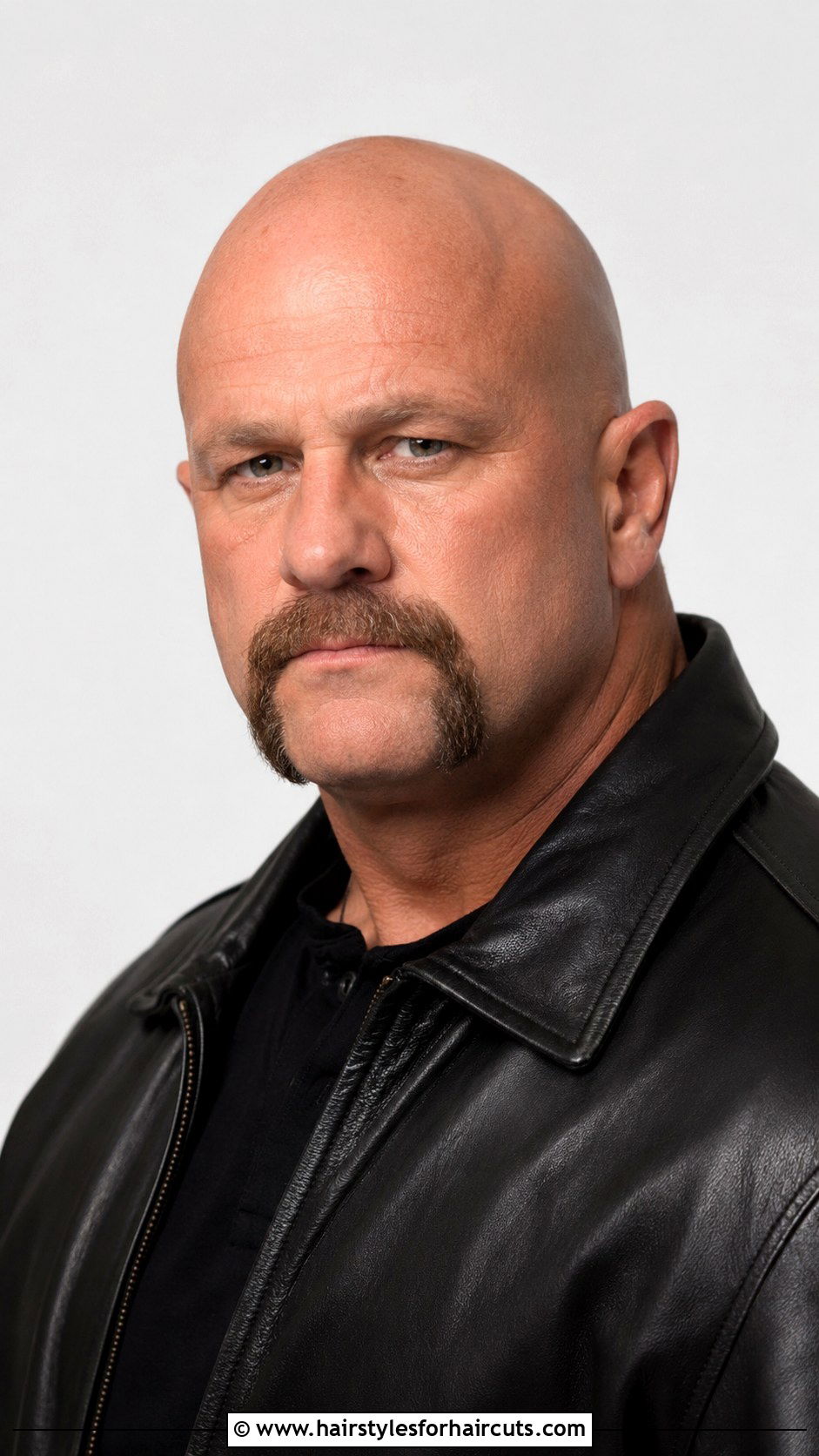 Bald With Horseshoe Mustache - 25 bald guy hairstyles - 25 bald guy hairstyles