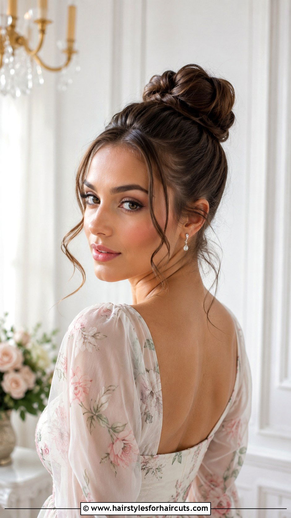 Ballet Bun With Face Framing Tendrils - 25 ballet hairstyles for long hair - 25 ballet hairstyles for long hair