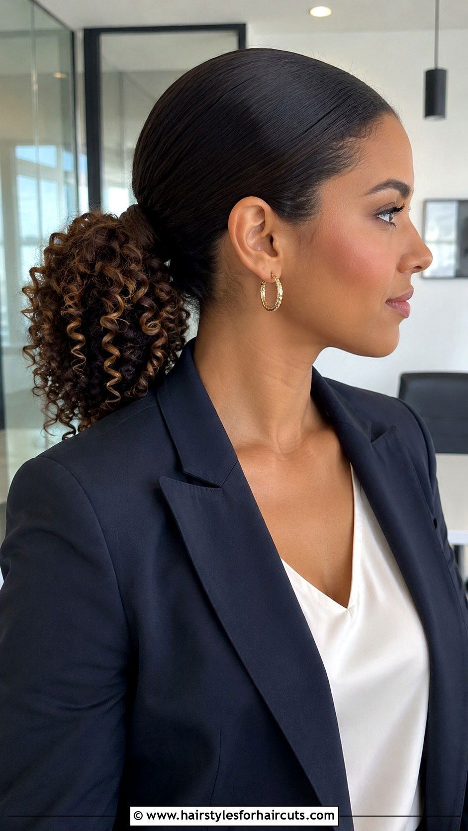 Banana Curls Low Ponytail - 25 banana hairstyles - 25 banana hairstyles