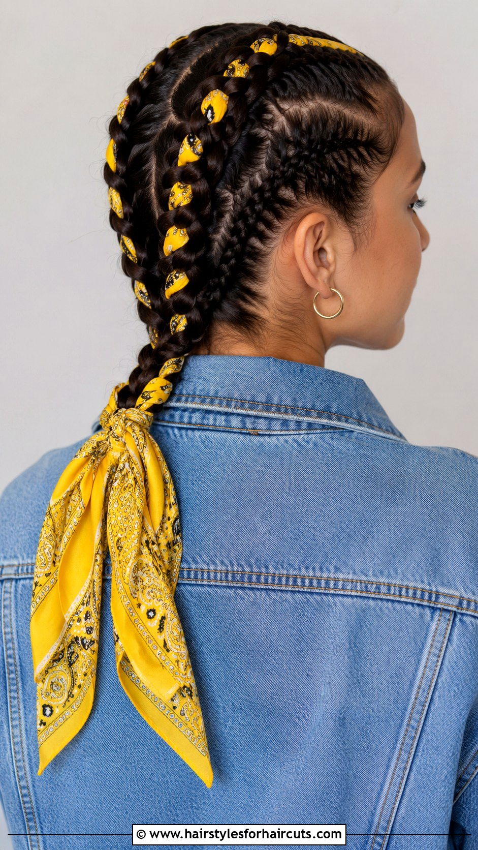 Bandana French Braid - 25 bandana in hairstyles - 25 bandana in hairstyles