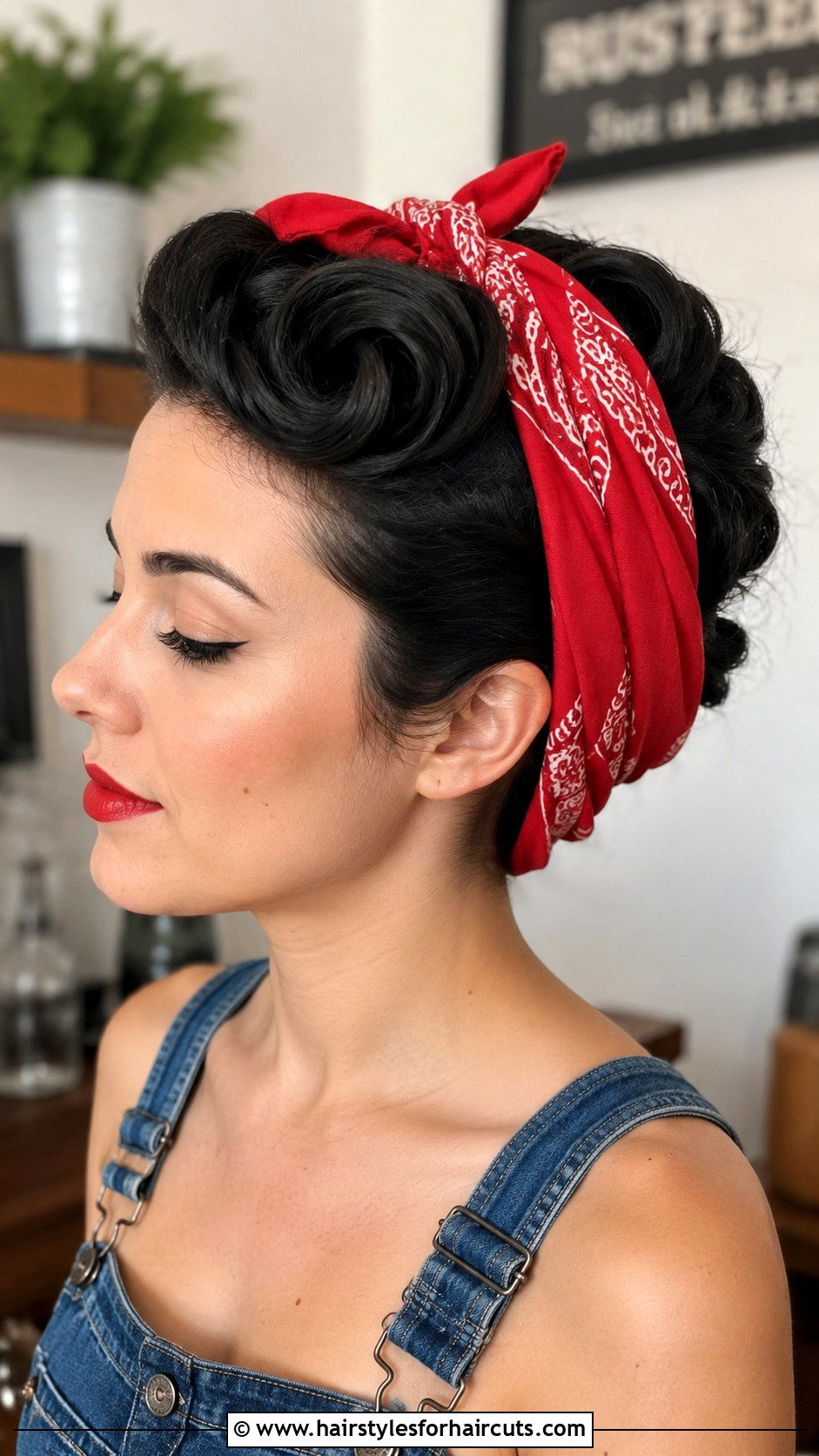 Bandana Roll Updo Short Hair - 25 short hair pin up hairstyles - 25 short hair pin up hairstyles