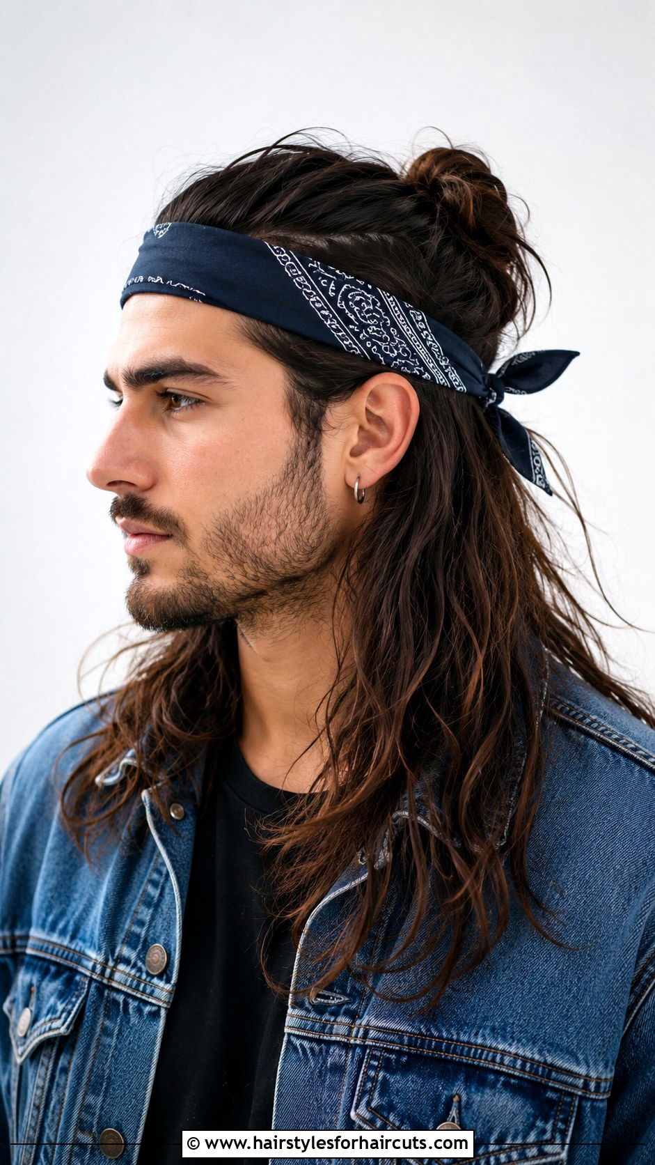 Bandana With Long Hair Half Up Half Down - 25 bandana hairstyles men long hair - 25 bandana hairstyles men long hair