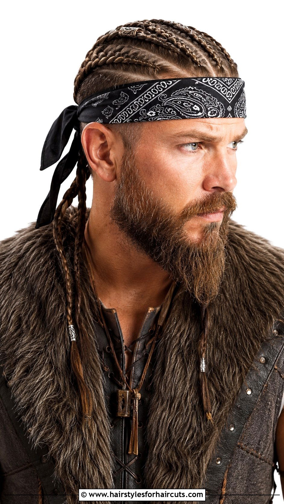 Bandana With Viking Braids - 25 bandana hairstyles men long hair - 25 bandana hairstyles men long hair
