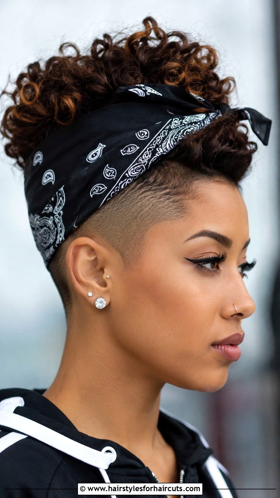 Bandana Wrap With Undercut - 25 wrap hairstyles for short hair - 25 wrap hairstyles for short hair