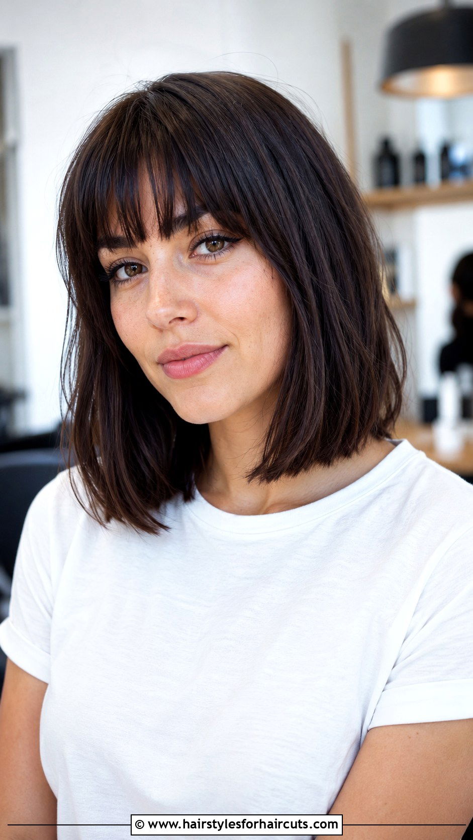 Bangs For Your Buck Lob Haircut - 25 haircuts puns - 25 haircuts puns