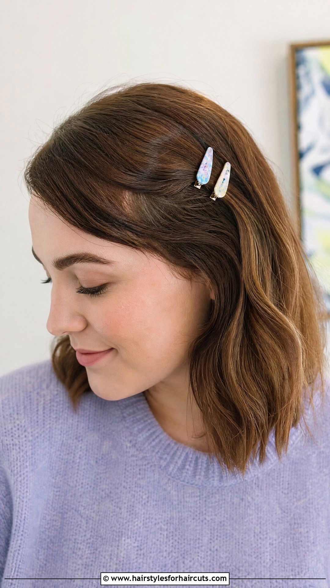 Bangs Pinned Back With Barrettes - 25 hairstyles with barrettes - 25 hairstyles with barrettes
